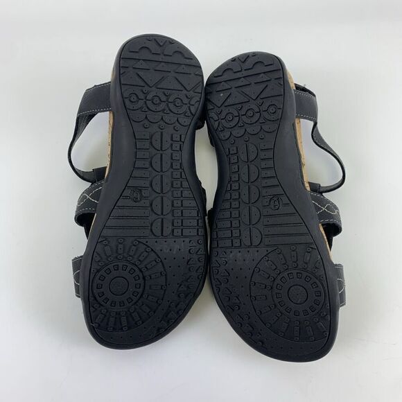 Bearpaw Ridley II Sandal Black Boho Flat Comfort Adjustable Faux Leather Women 6 - Picture 11 of 12